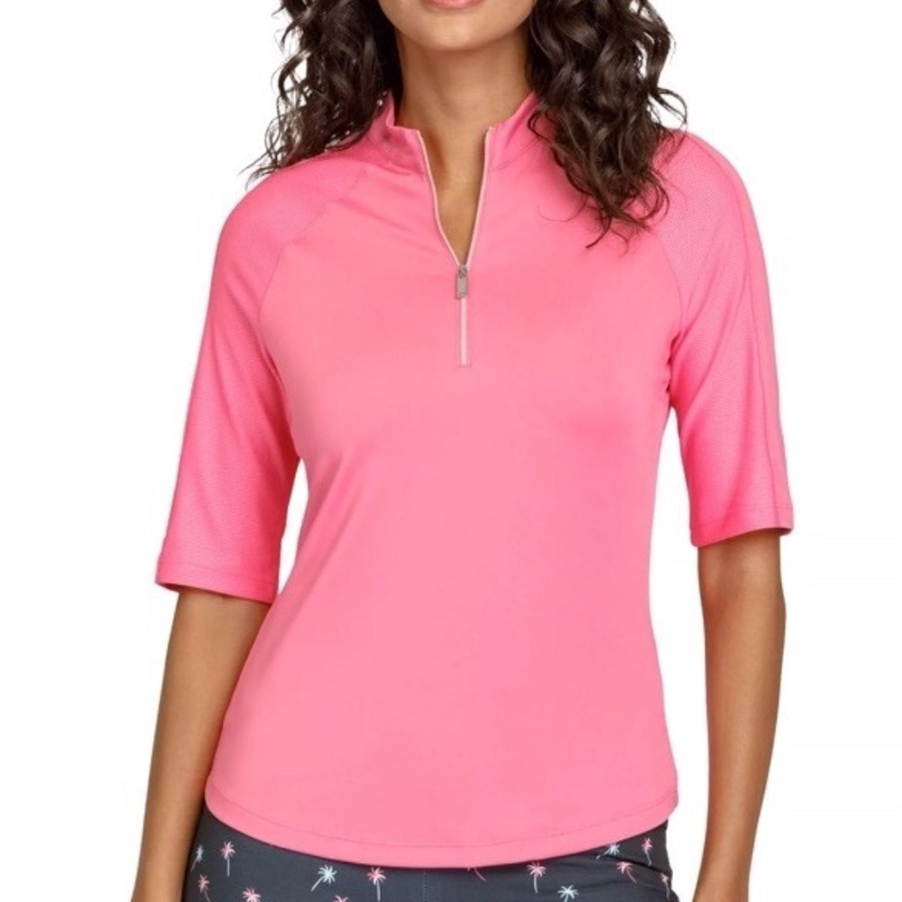 NWT‎ Tail White Label Pink Grapefruit Smita Golf Top